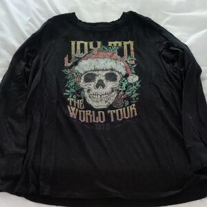 Black Graphic Christmas Tour Shirt